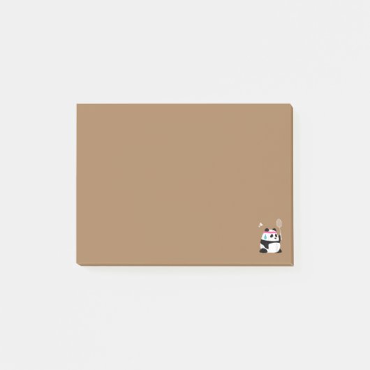 Vermoeide badmintonpanda grappig schattig post-it® notes (Voorkant)