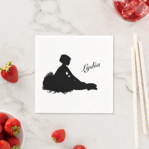 Vermoeide Ballerina Persoonlijk met Naam Servet