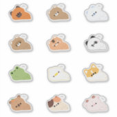 Vermoeide dieren sticker (Voorkant)