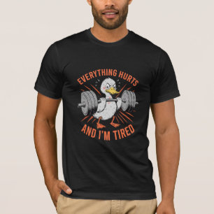 Vermoeide Eend Tilt Zware Hanteer T-shirt