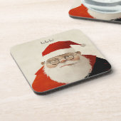 Vermoeide kerstman bier onderzetter (Linkerzijde)