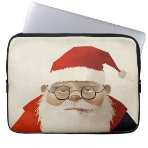 Vermoeide kerstman laptop sleeve
