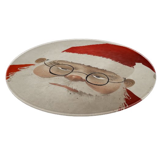 Vermoeide kerstman snijplank (Hoek)