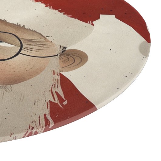 Vermoeide kerstman snijplank (Hoek)