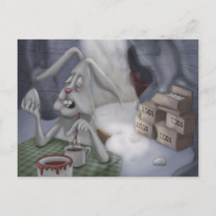 Vermoeide paashaas feestdagenkaart