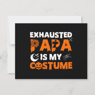 vermoeide papa is mijn kostuum  feestdagenkaart