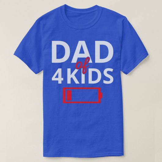 Vermoeide papa van 4 Kinder II T-shirt (Design voorkant)