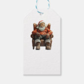 Vermoeide Santa White Gift Label Cadeaulabel (Voorkant)