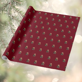 Vermoeide Santa Wrapping Paper Cadeaupapier