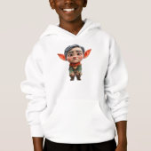 Vermoeide vader Kerst Elf Boy's Hoodie (Voorkant)