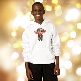 Vermoeide vader Kerst Elf Boy's Hoodie