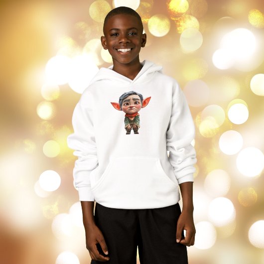 Vermoeide vader Kerst Elf Boy's Hoodie