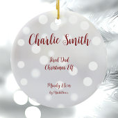 Vermoeide vader Kerst Elf Keramisch Ornament