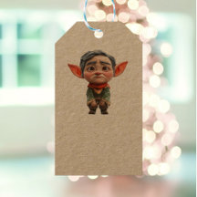 Vermoeide vader Kerst Elf Kraft Gift Labels