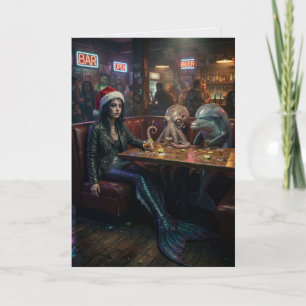 Vermoeide Zeemeermin Kerstman Inktvis Dolfijn Bar Kaart