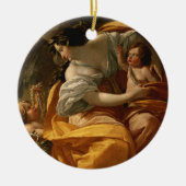 Vermogendheid (olie op doek) keramisch ornament (Voorkant)