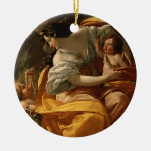 Vermogendheid (olie op doek) keramisch ornament