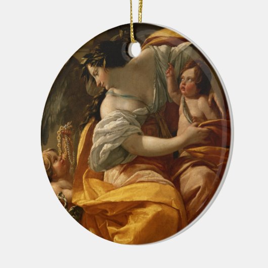 Vermogendheid (olie op doek) keramisch ornament (Links)