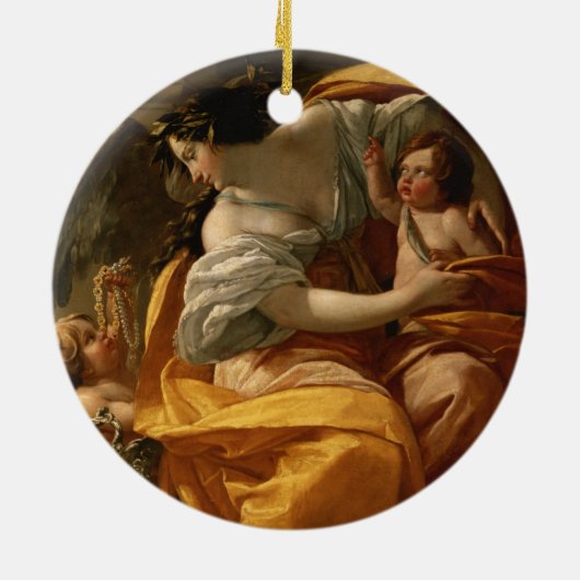 Vermogendheid (olie op doek) keramisch ornament (Achterkant)