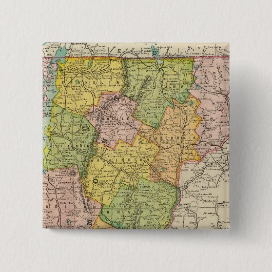 Vermont 2 vierkante button 5,1 cm (Voorkant)
