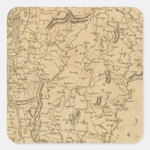 Vermont 5 vierkante sticker