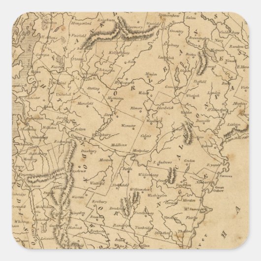 Vermont 5 vierkante sticker (Voorkant)