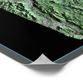 Vermont à partir d'une affiche satellite spatiale (Coin)