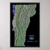 Vermont à partir d'une affiche satellite spatiale (Devant)