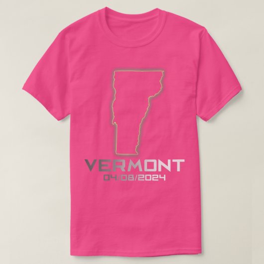 Vermont America Astronomy otal Solar Eclipse 2024 T-shirt (Design voorkant)