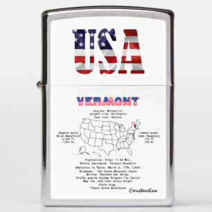 Vermont-Amerikaanse staat op een kaart en nuttige