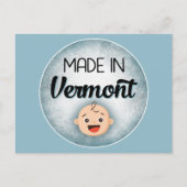 Vermont Baby Funny Blue New Boy Briefkaart (Voorkant)