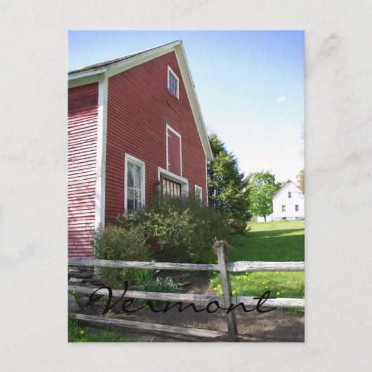 Vermont Barn Postcard Briefkaart (Voorkant)