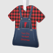 Vermont Bib Overalls Buffalo Plaid Noël (devant)