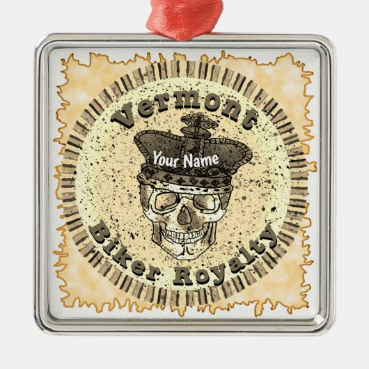 Vermont Biker Metalen Ornament (Voorkant)