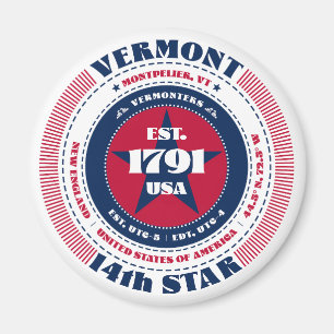 Vermont Circle Typography Souvenir Magnet Magneet