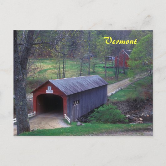 Vermont Covered Bridge Guilford Briefkaart (Voorkant)