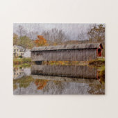 Vermont Covered Bridge Reflection Legpuzzel (Horizontaal)