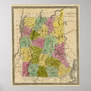 Vermont en New Hampshire Poster