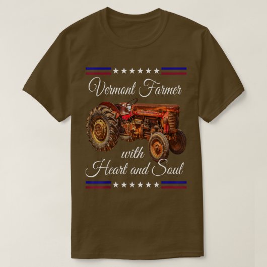 Vermont Farmer Retro T-shirt (Design voorkant)