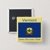 Vermont Flag Button (Voorkant /achterkant)