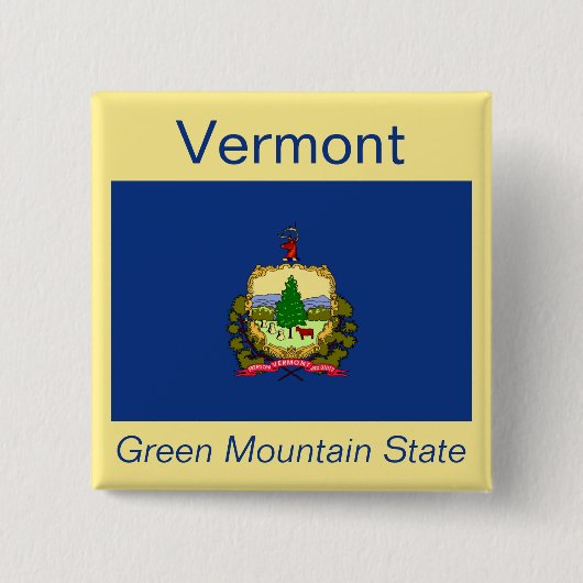 Vermont Flag Button (Voorkant)