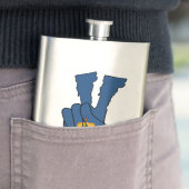 Vermont Flag Peace Sign-fles Flacon (Voorbeeld)