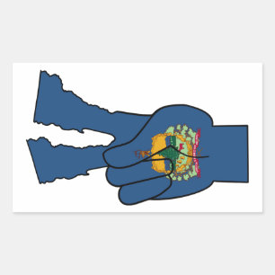 Vermont Flag Peace Sign Rechthoekige Sticker