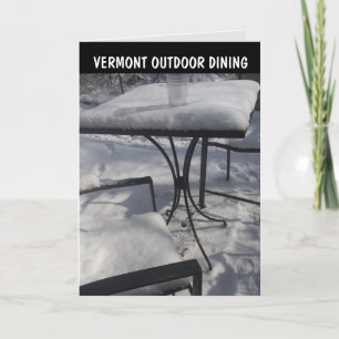 VERMONT FUNNY CHRISTMAS KAART 'WINTER DINING'