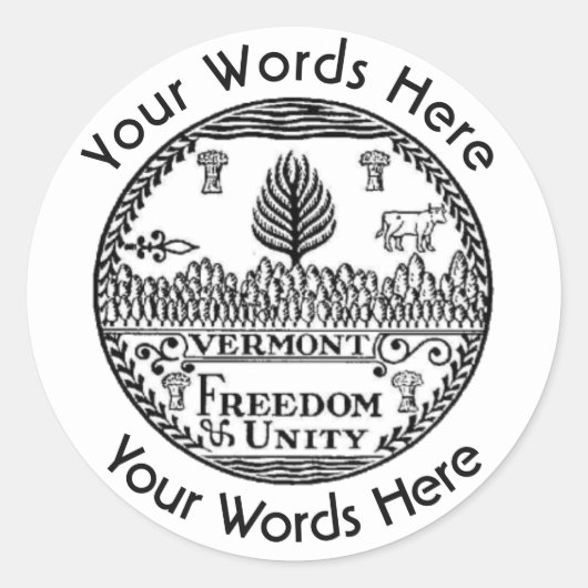 Vermont Great Seal Custom Sticker (Voorkant)