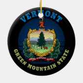 VERMONT GREEN MOUNTAIN STATE FLAG KERAMISCH ORNAMENT (Achterkant)