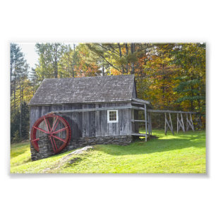 Vermont  Gristmill Foto Afdruk