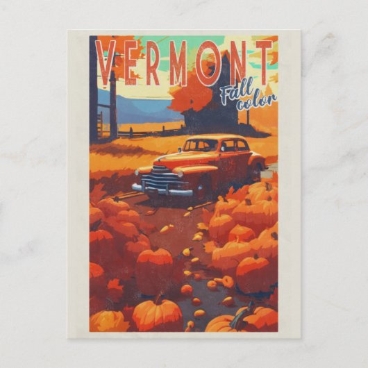  Vermont Herfst Foliage Kleur Reizen Briefkaart (Voorkant)