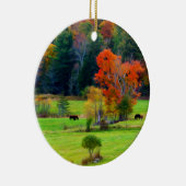 Vermont Herfst Keramisch Ornament (Rechts)