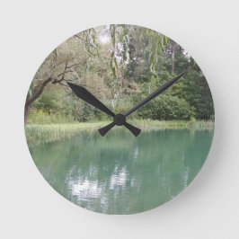 Vermont Herfst Scene Clock Ronde Klok